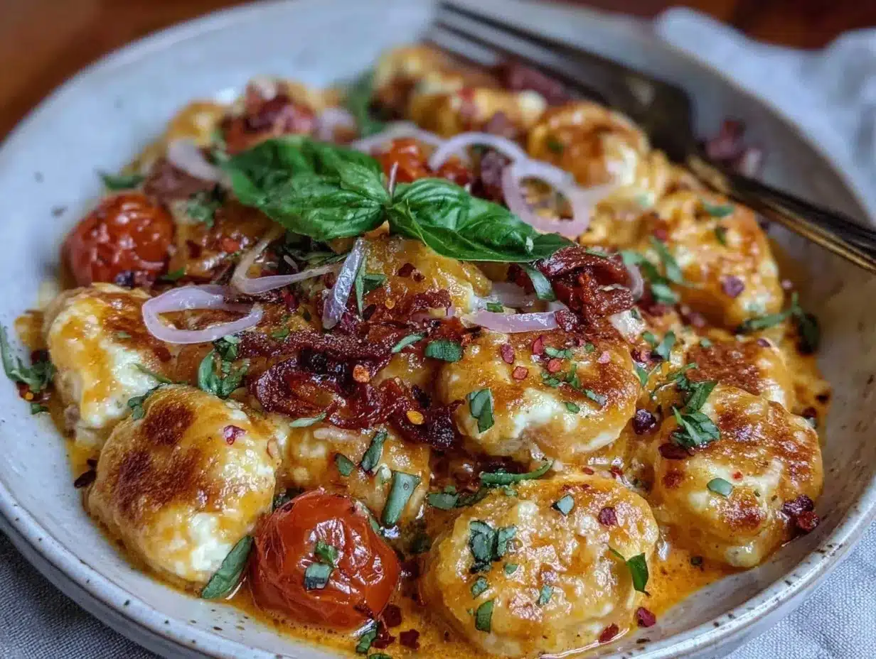 creamy baked feta gnocchi preparation steps