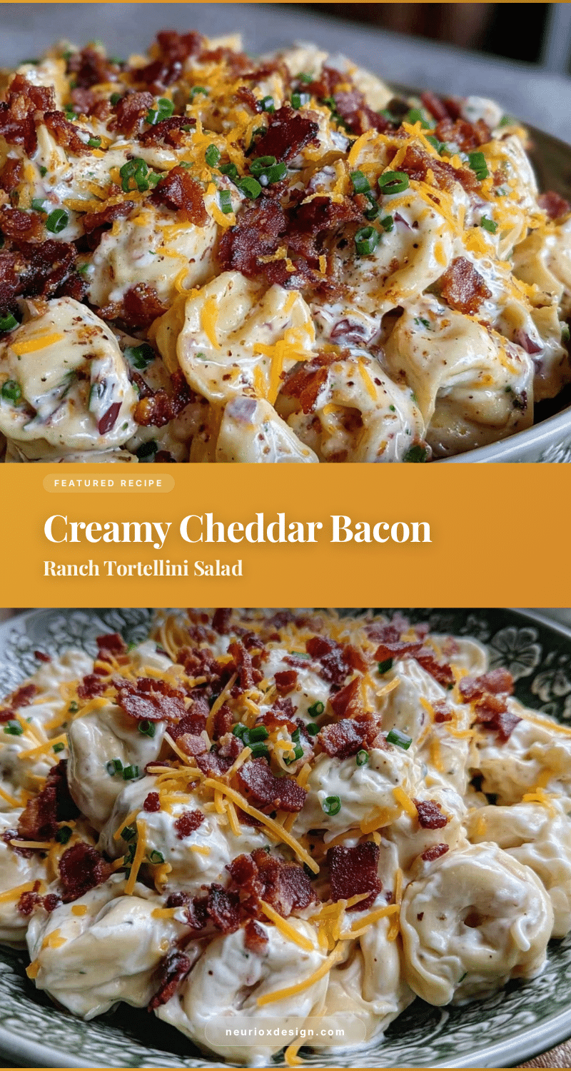 creamy cheddar bacon ranch tortellini salad recipe