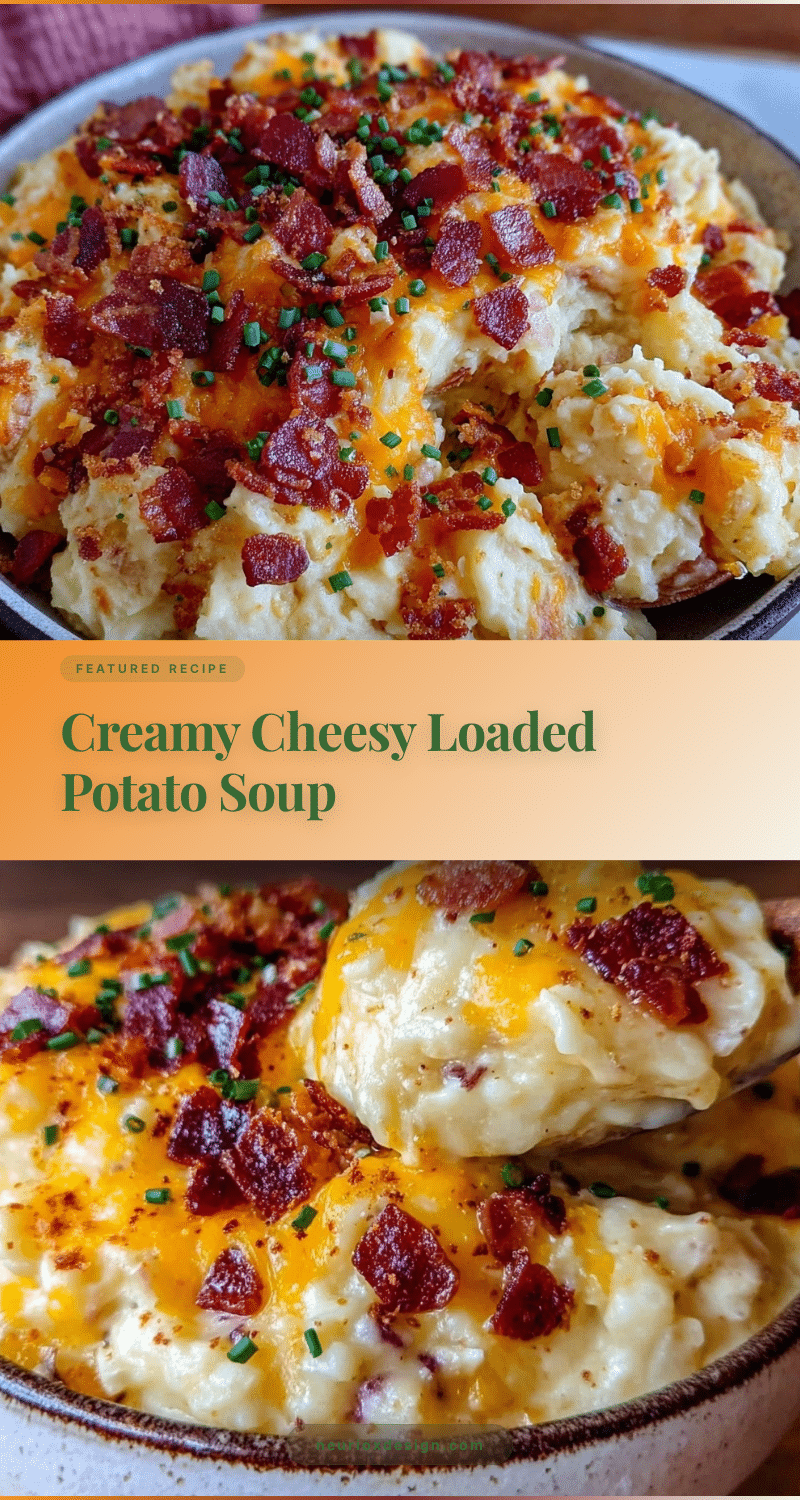 creamy cheesy loaded potato soup recipe