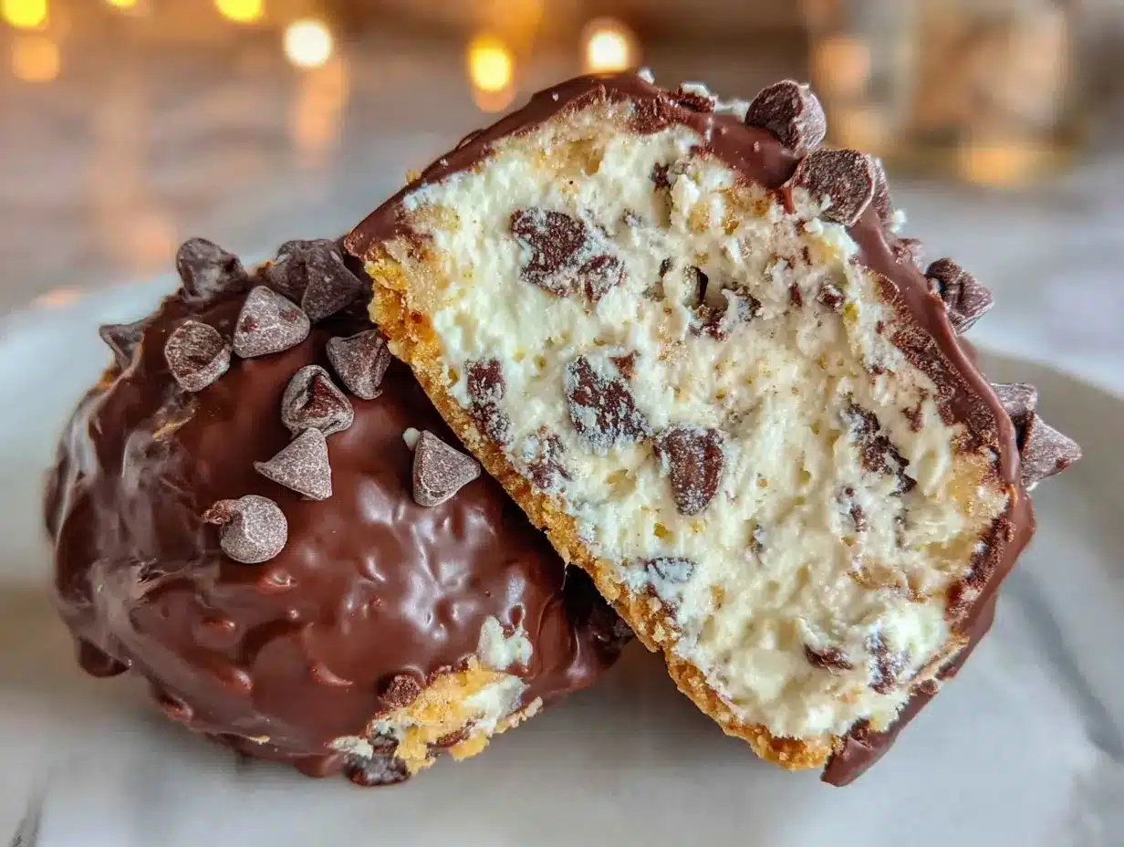 creamy cookie dough frozen yogurt bites preparation steps