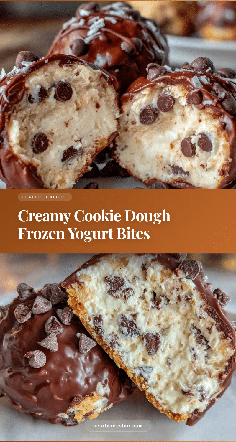 creamy cookie dough frozen yogurt bites recipe