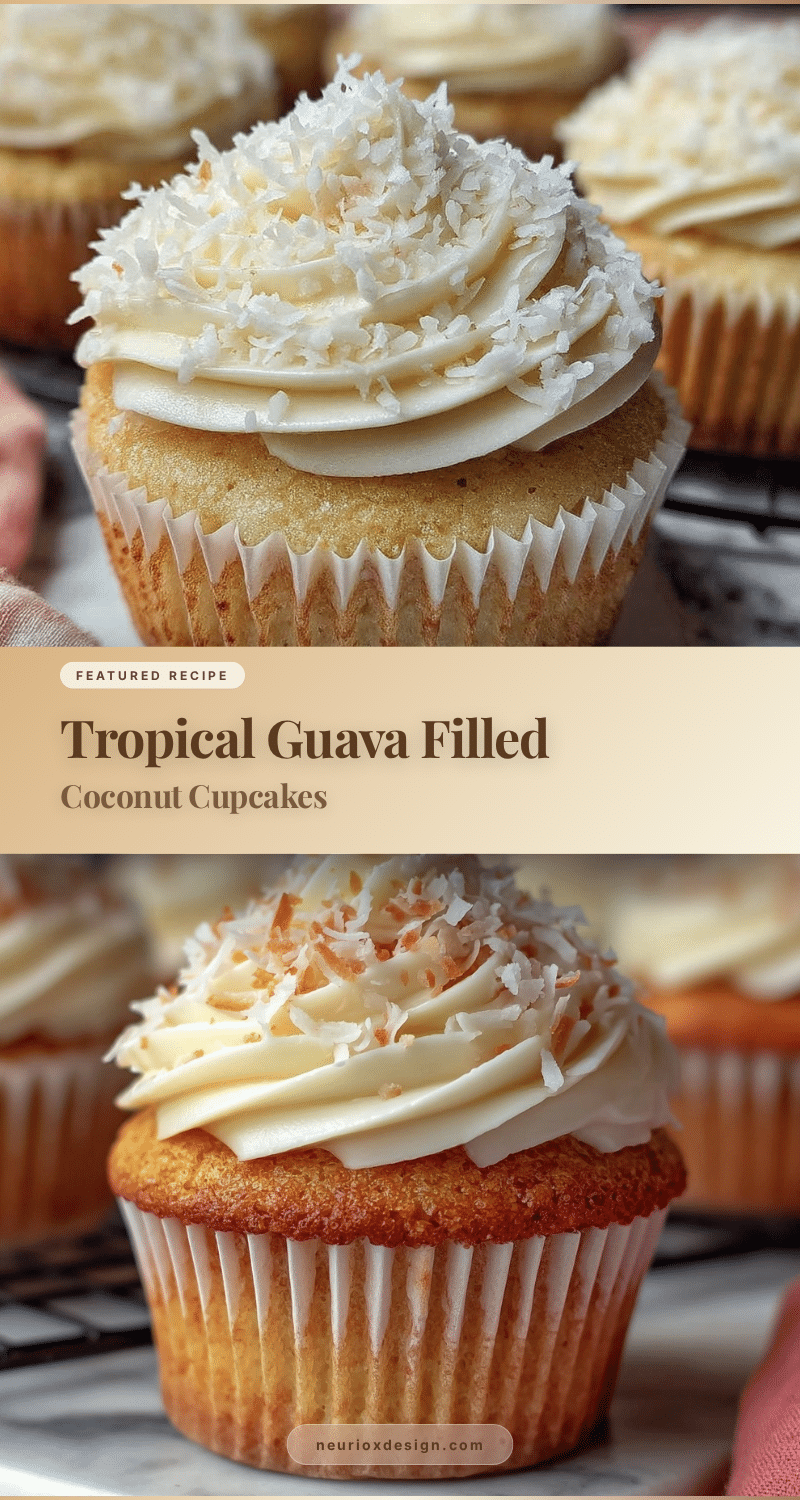 creamy guava filled coconut cupcakes recipe