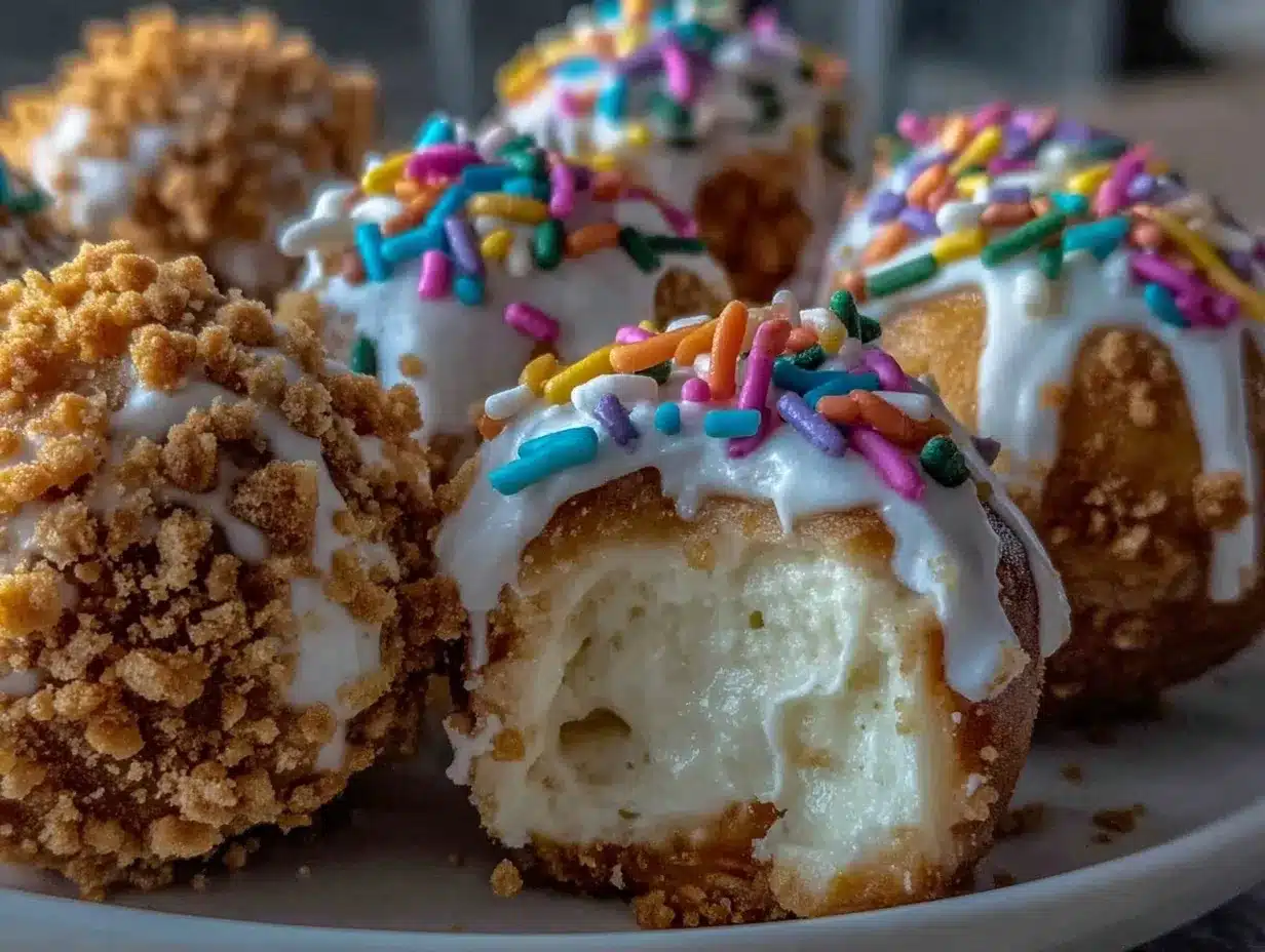 creamy no-bake cheesecake balls preparation steps