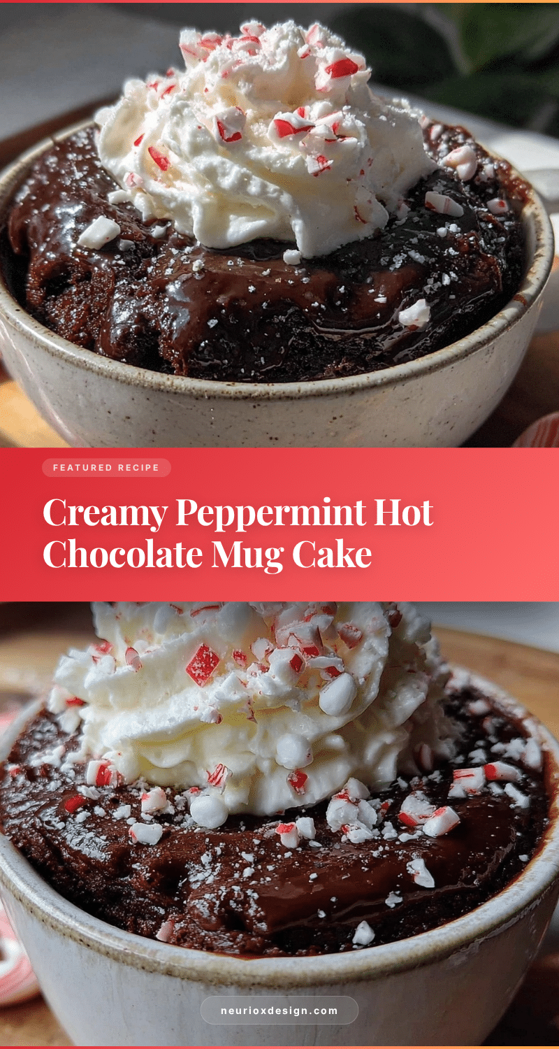 creamy peppermint hot chocolate mug cake recipe
