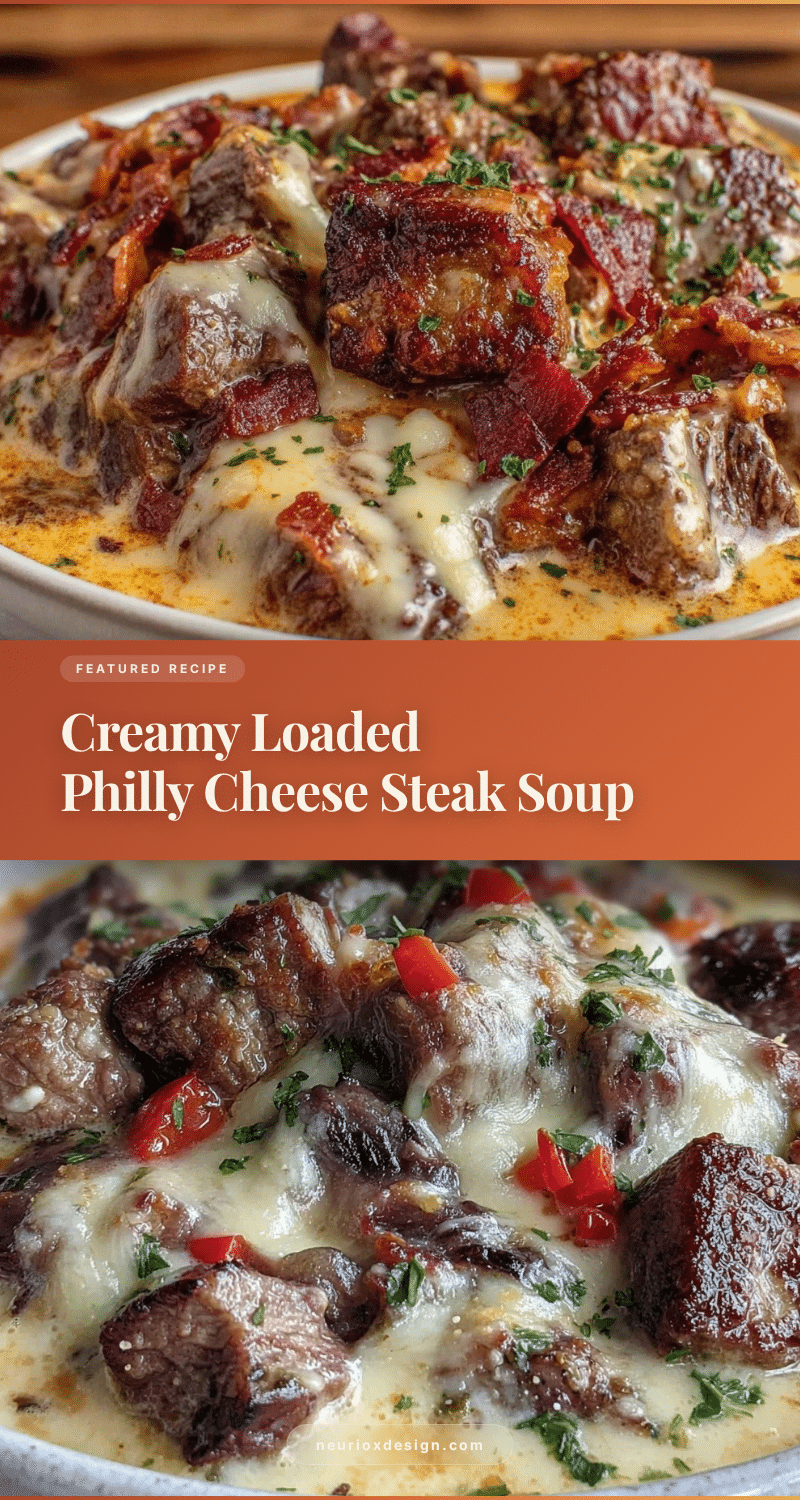 creamy philly cheese steak soup recipe