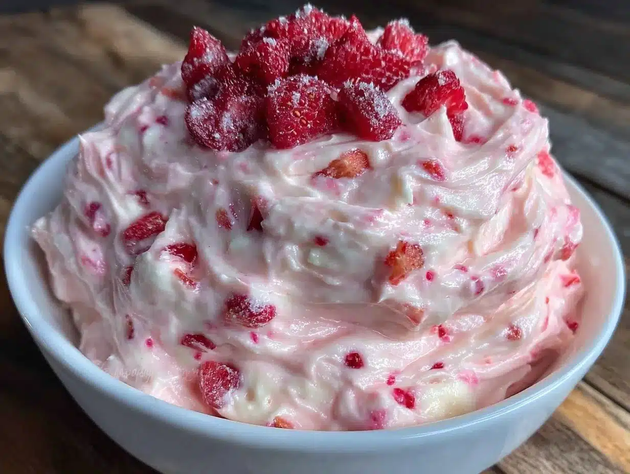 creamy strawberry cream cheese frosting preparation steps