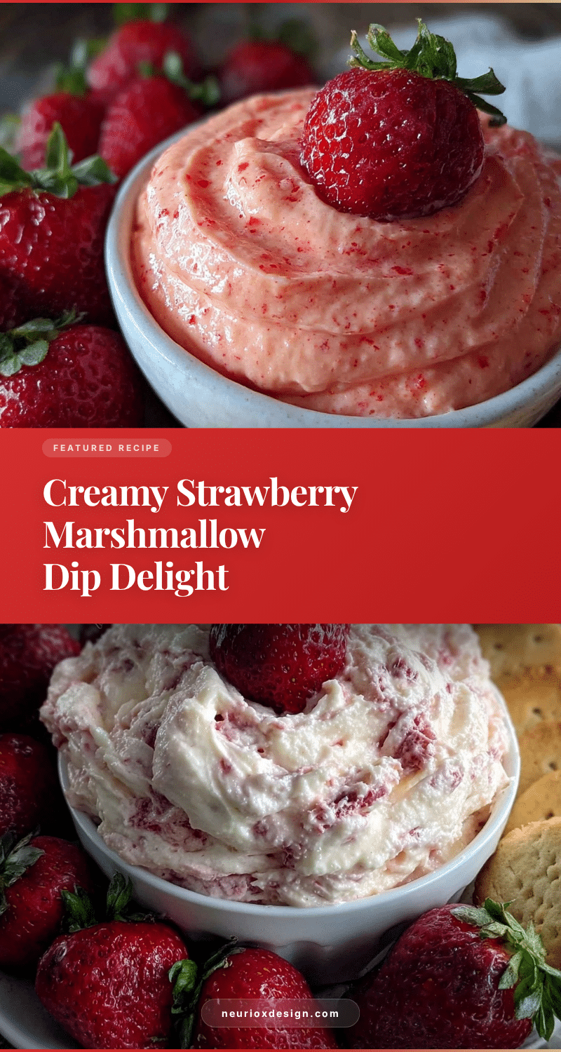 creamy strawberry marshmallow dip recipe