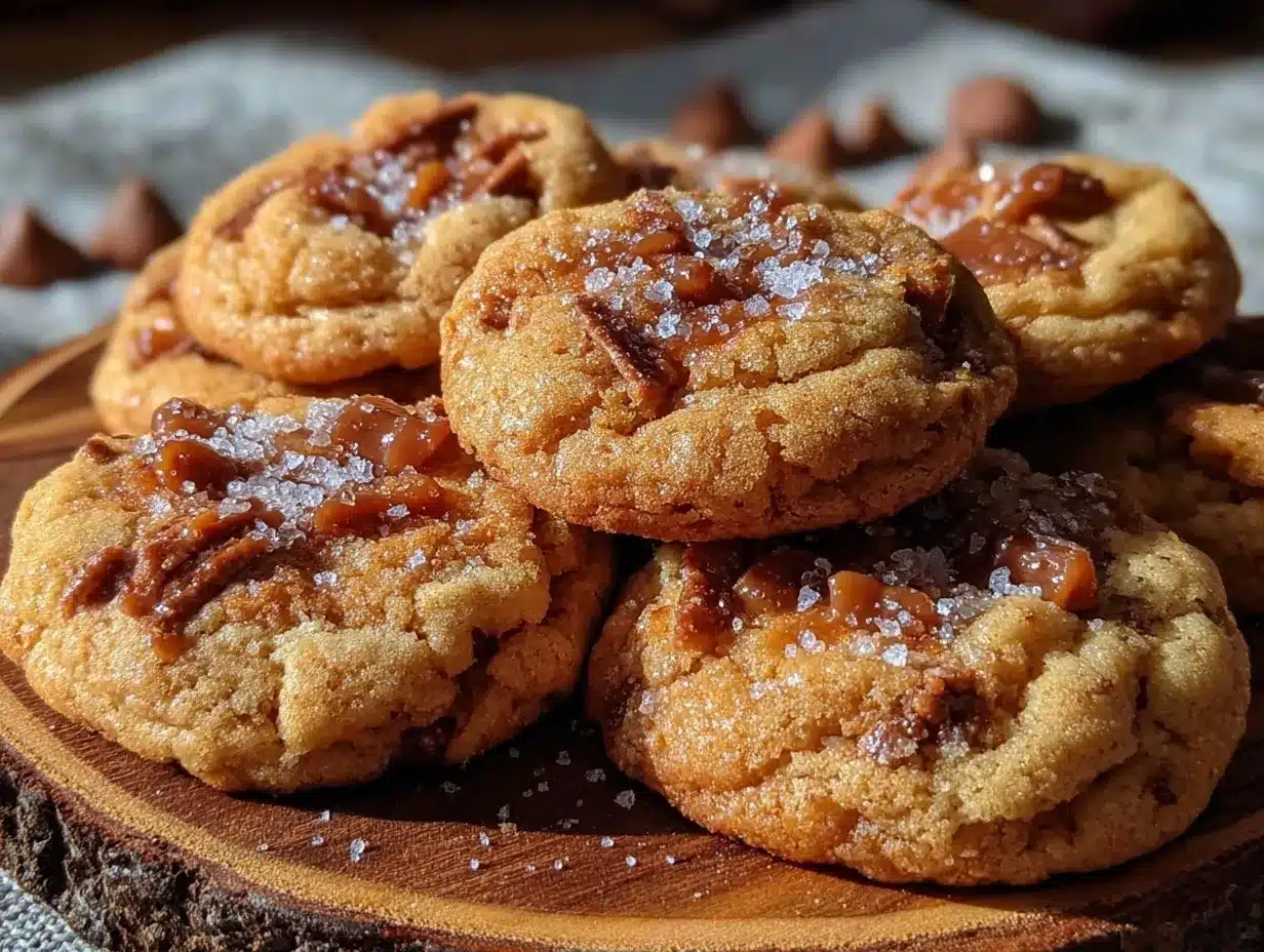 crispy caramel cone crunch cookies preparation steps