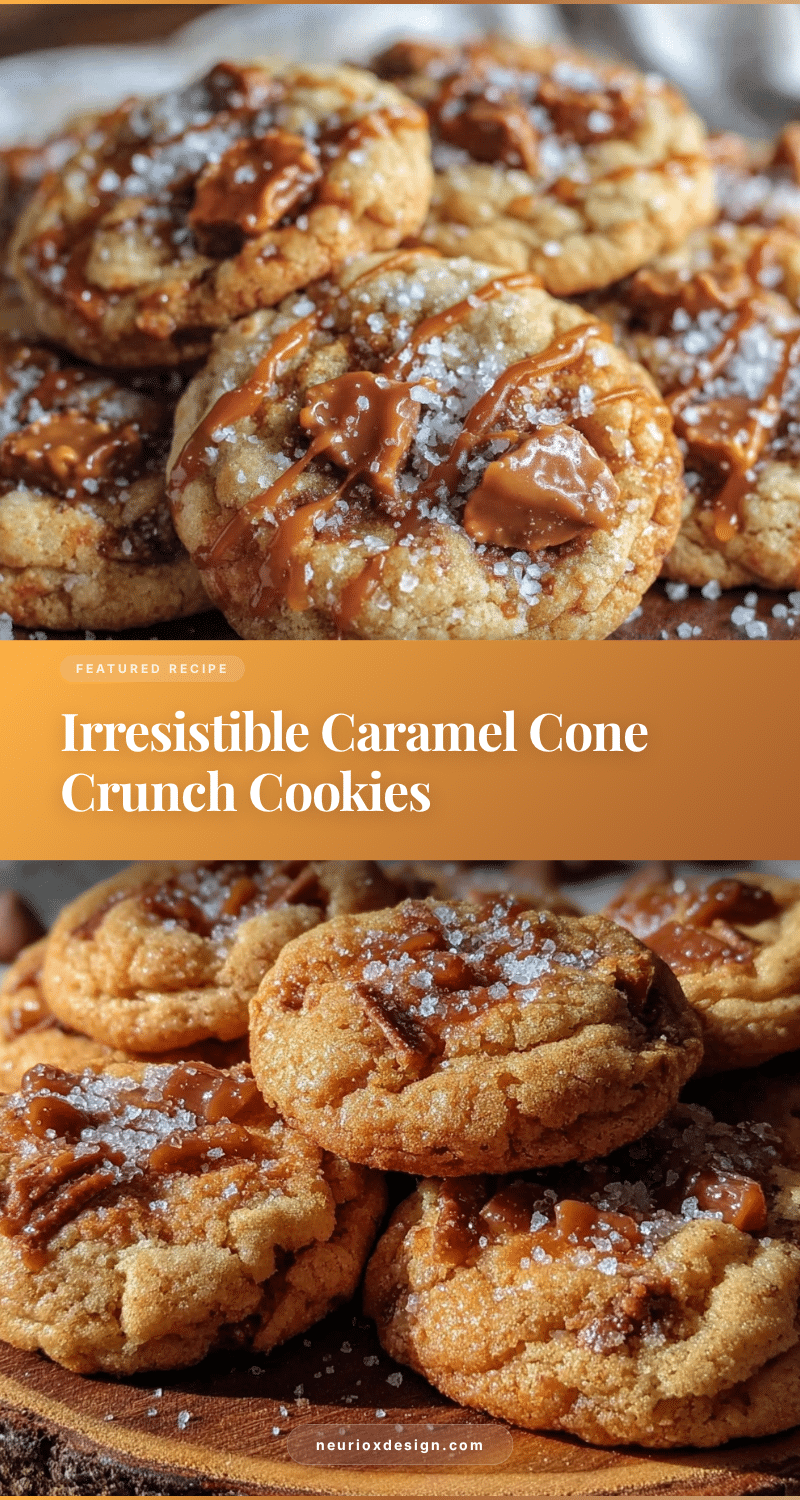 crispy caramel cone crunch cookies recipe