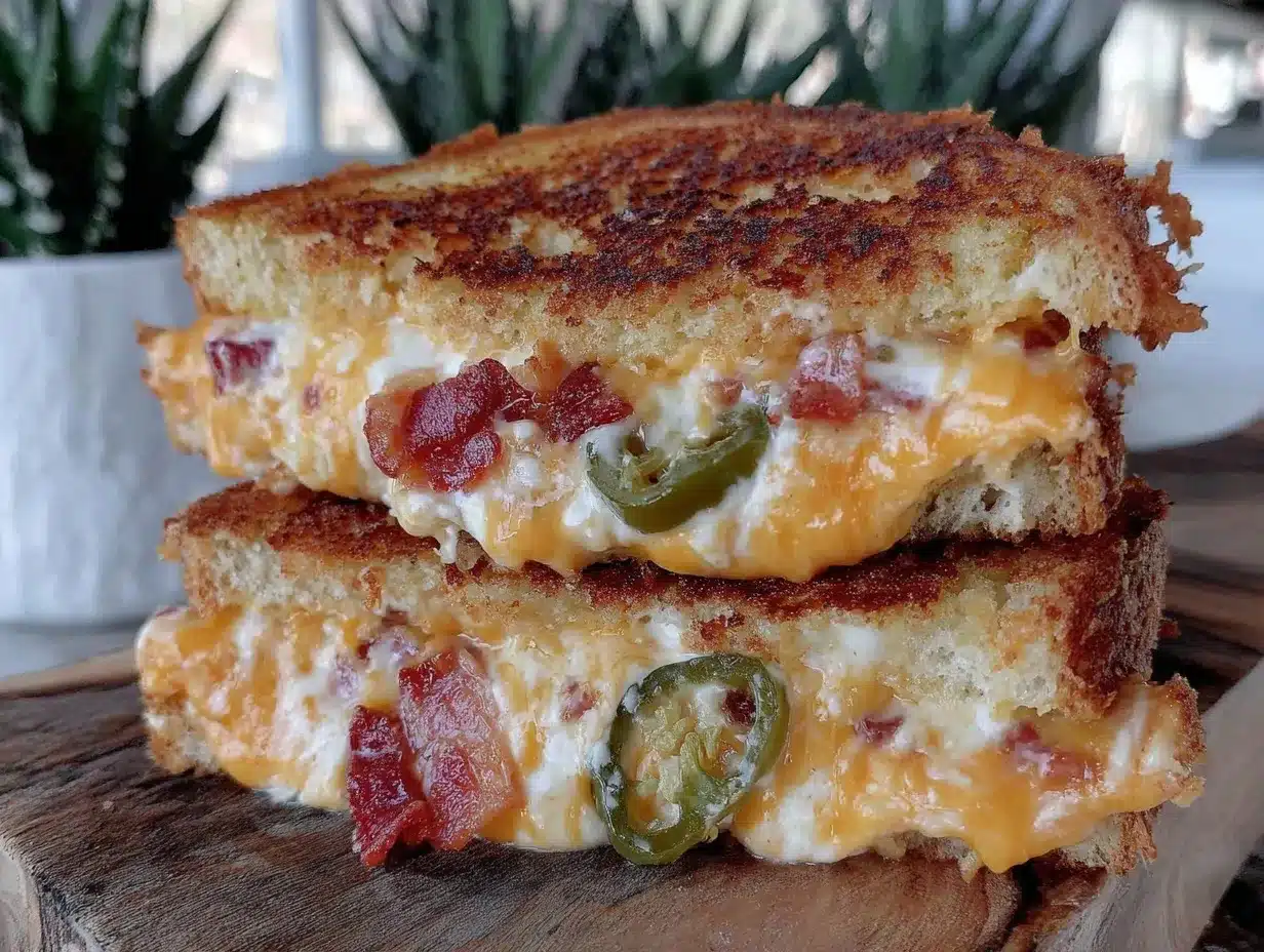 crispy jalapeno popper grilled cheese sandwich preparation steps
