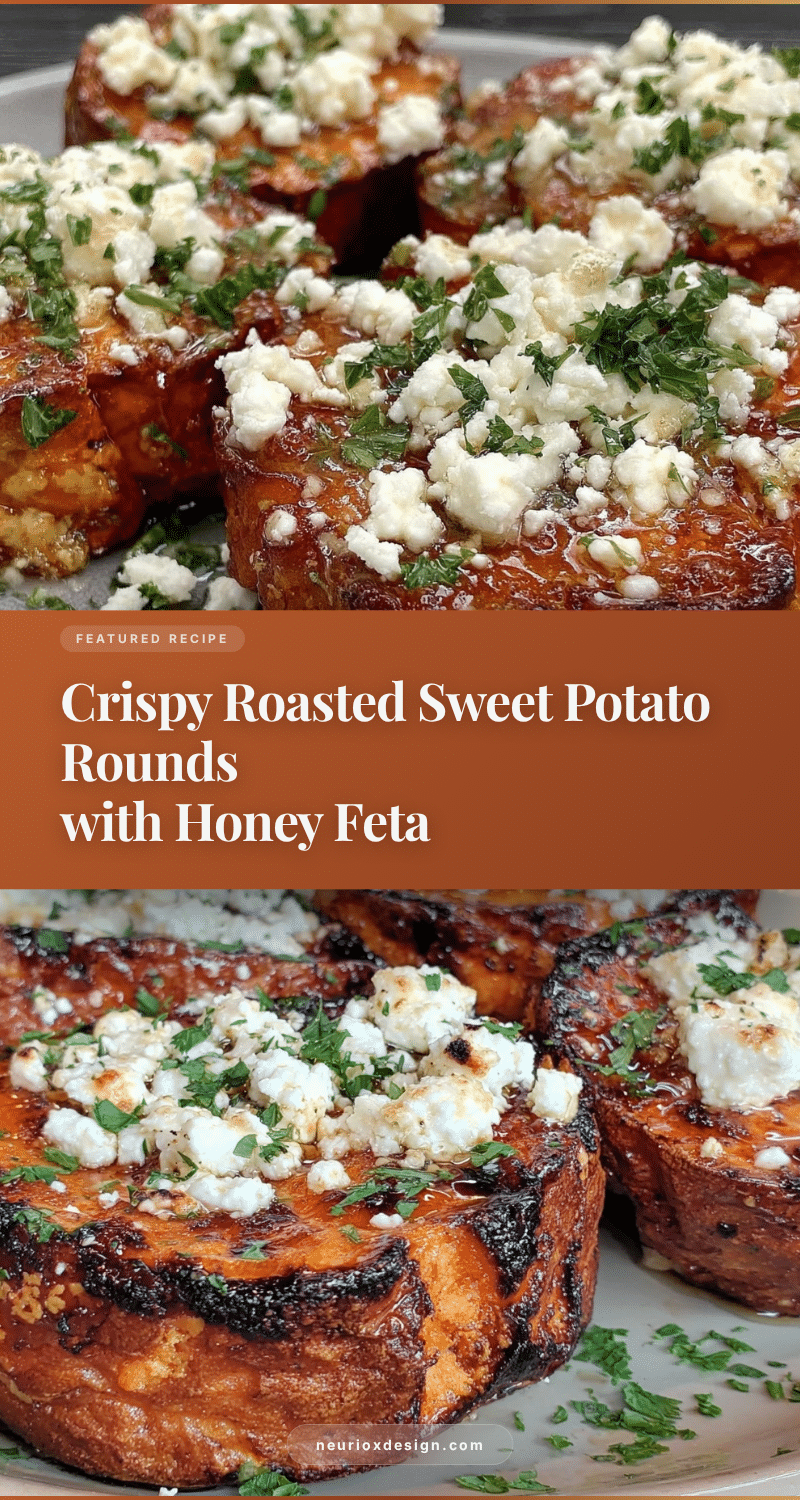 crispy roasted sweet potato rounds with honey feta recipe