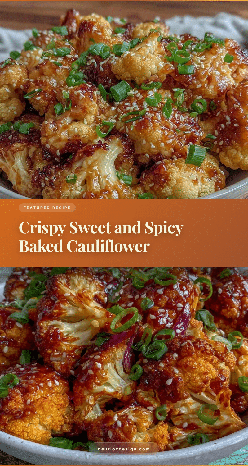 crispy sweet and spicy baked cauliflower recipe