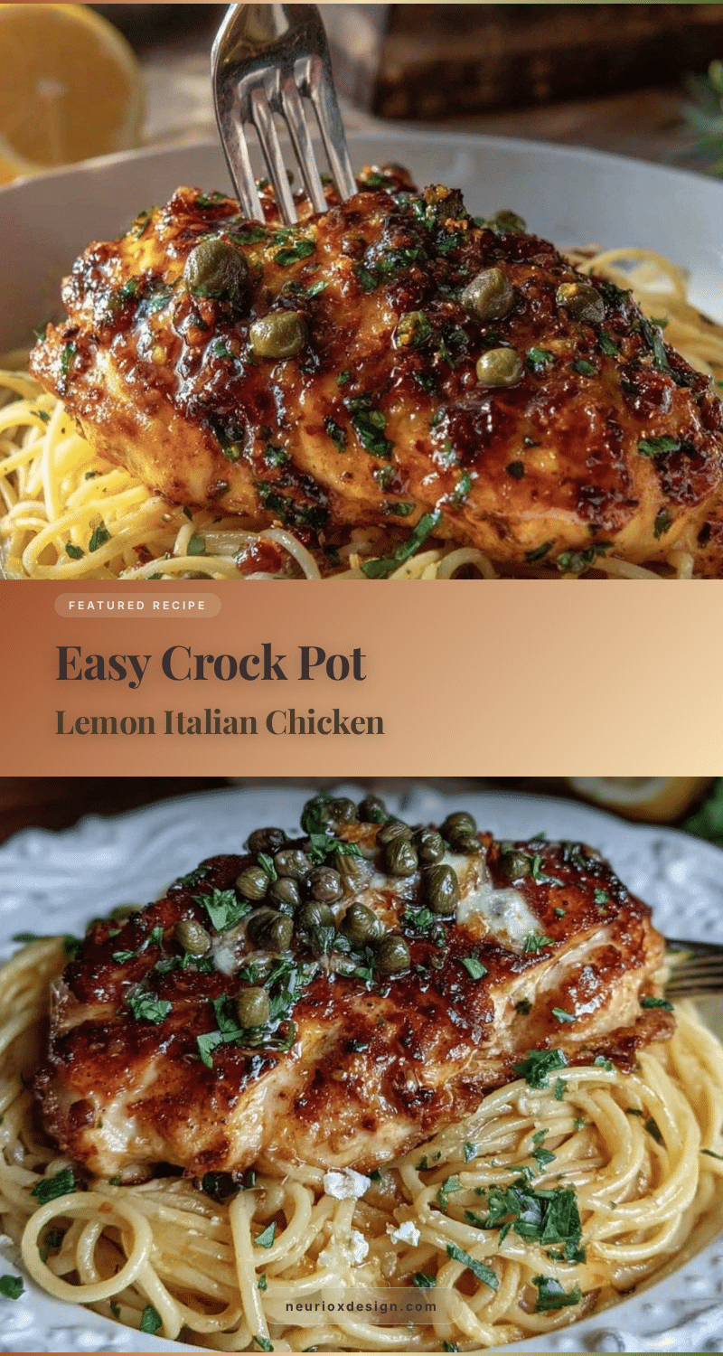crock pot lemon Italian chicken recipe