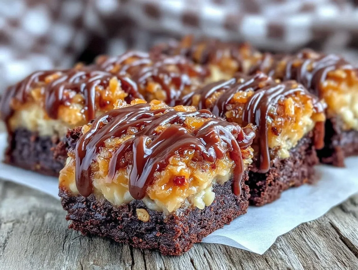Decadent Samoa Brownies preparation steps