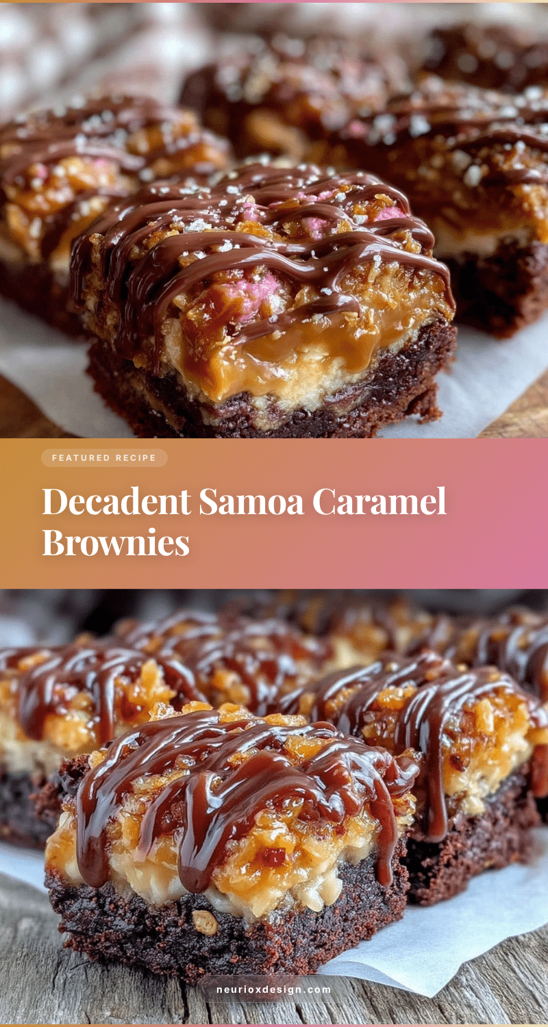 Decadent Samoa Brownies recipe
