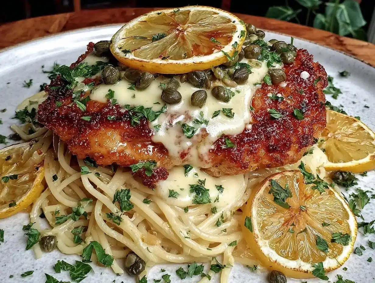 easy crispy lemon chicken piccata recipe preparation steps