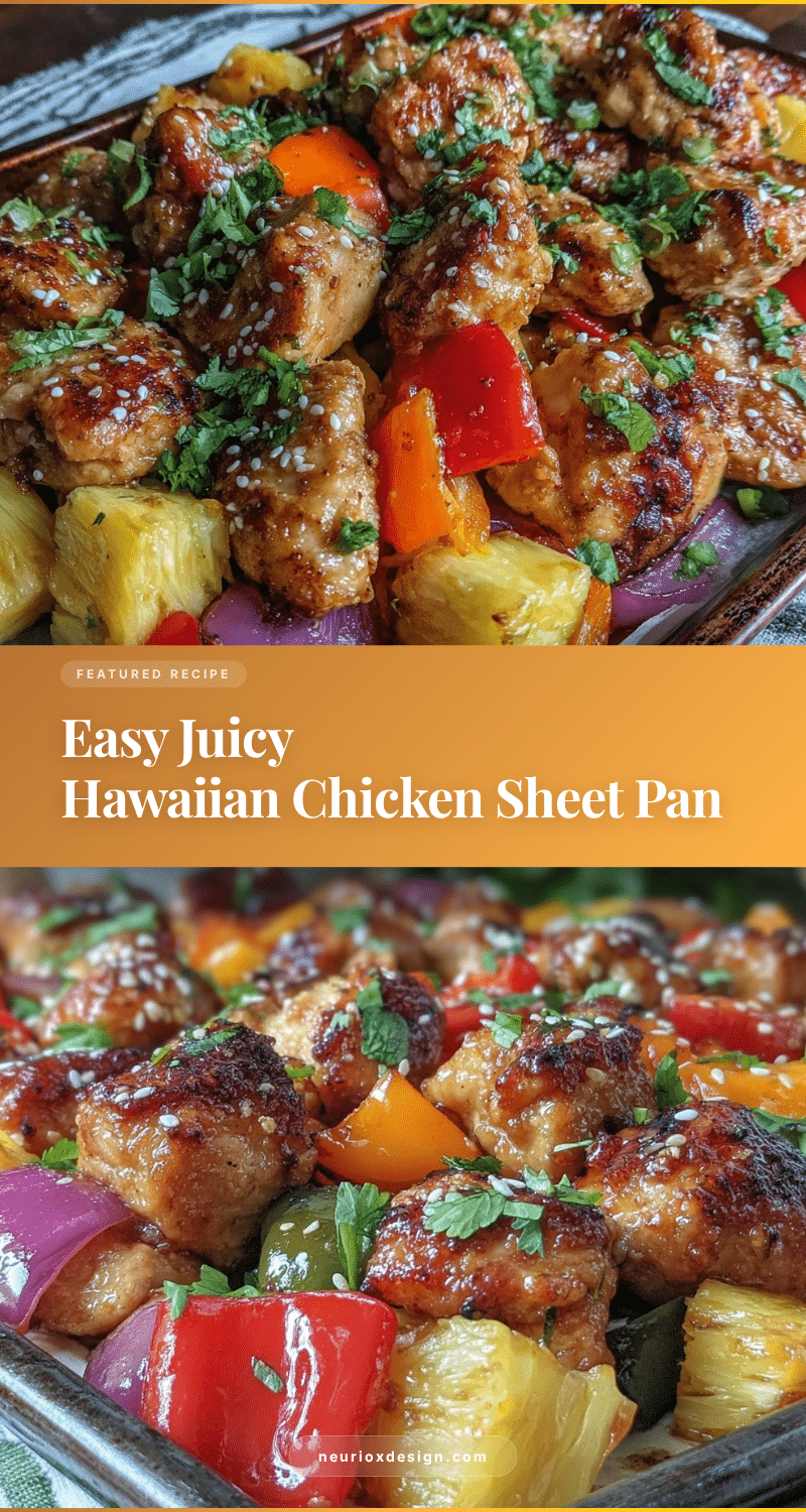 easy juicy hawaiian chicken sheet pan dinner recipe