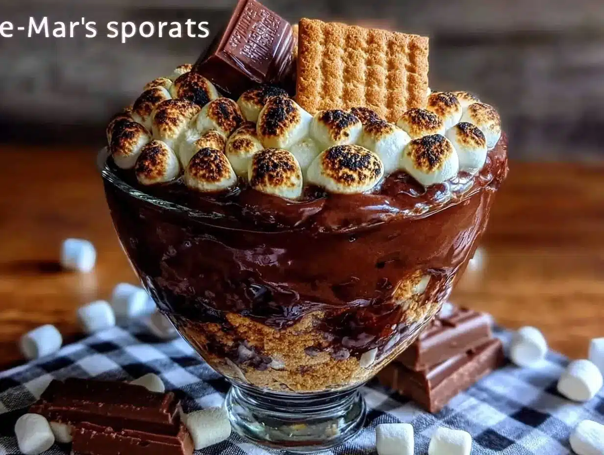 easy no bake smores parfait recipe preparation steps