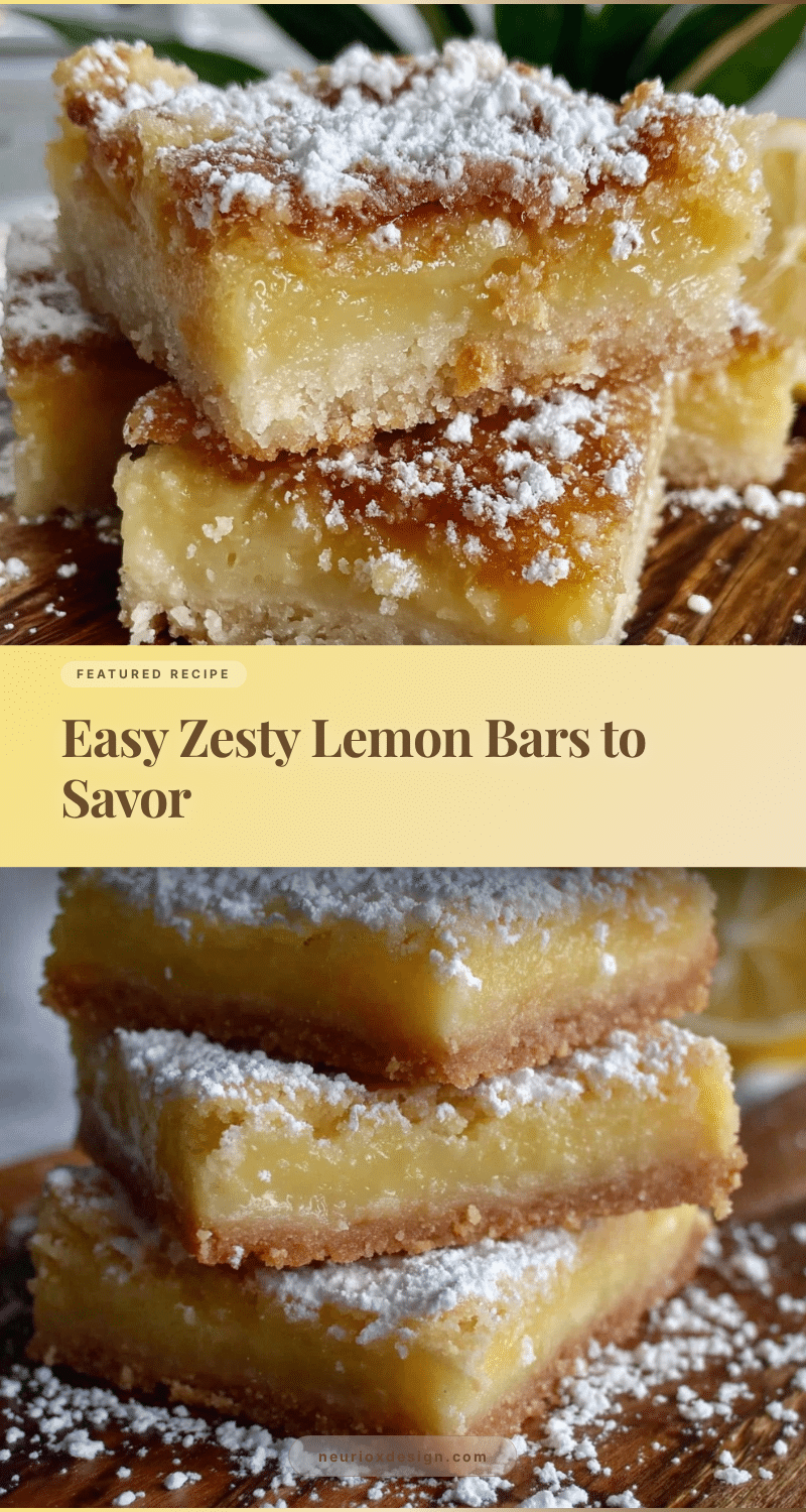 easy zesty lemon bars recipe