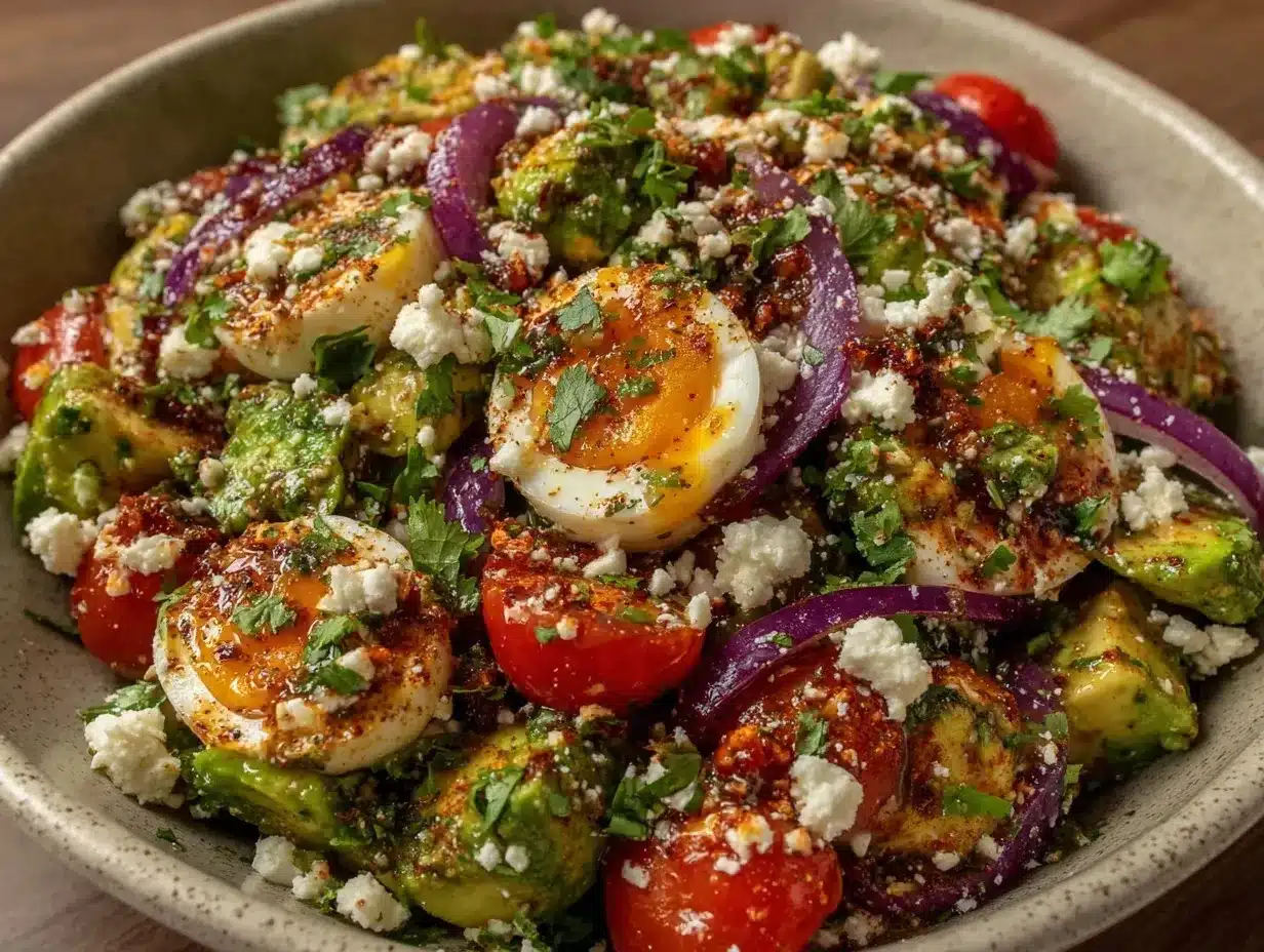 fresh southwest avocado egg salad preparation steps