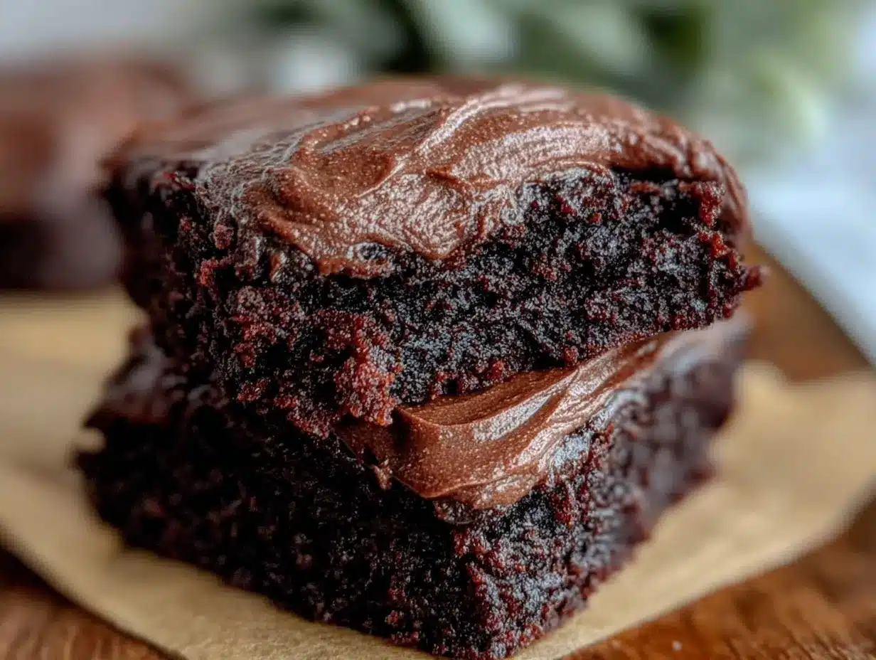 fudgy frosted coffee brownies preparation steps