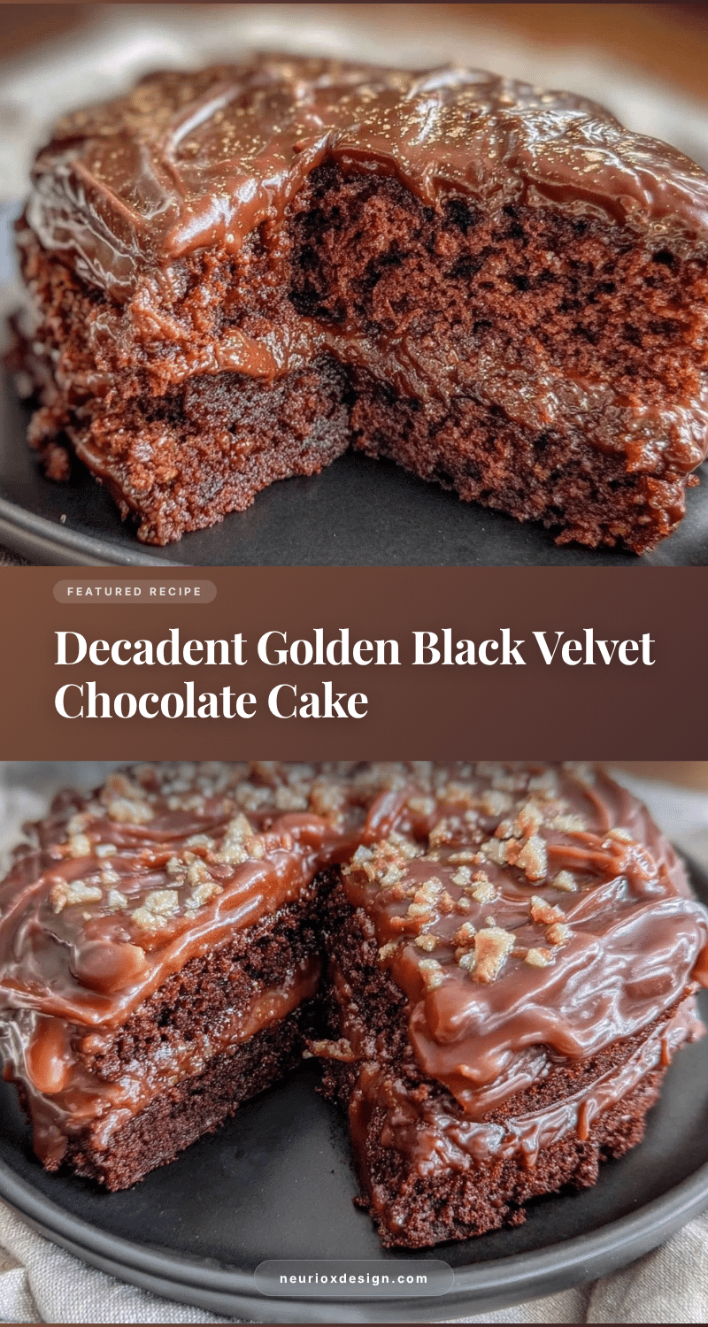 golden black velvet chocolate cake recipe