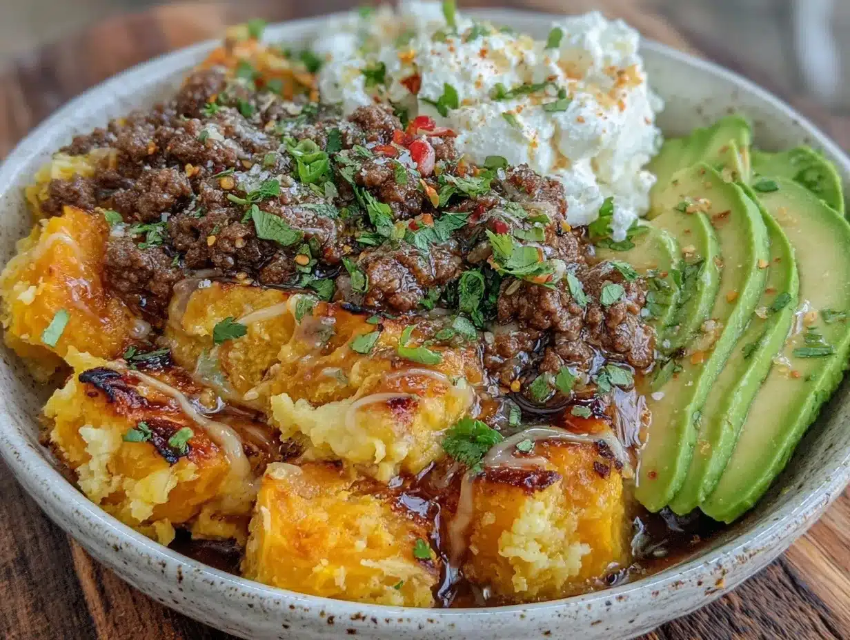 ground beef hot honey bowl preparation steps