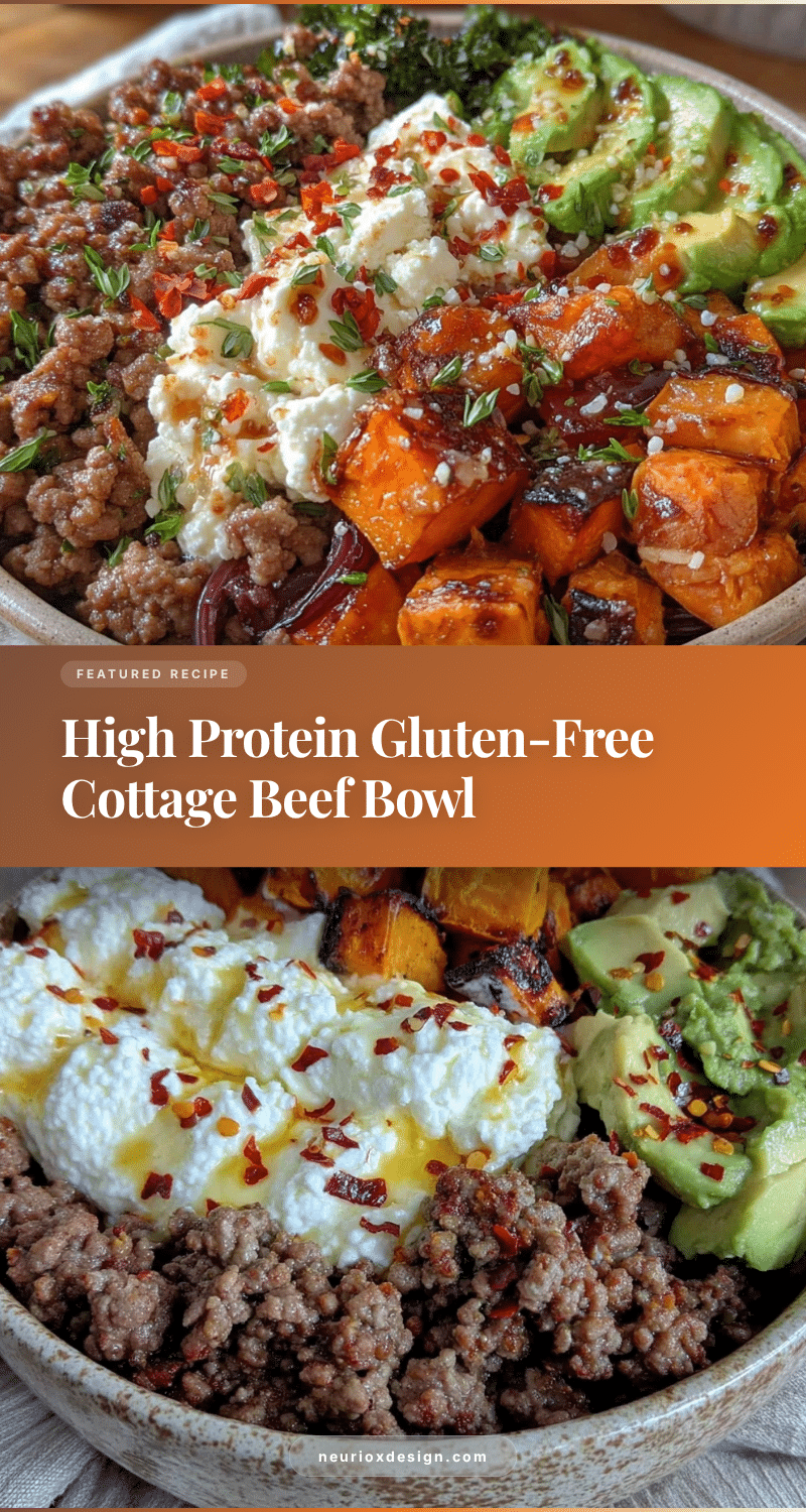 healthy gluten-free high protein cottage cheese beef bowl recipe