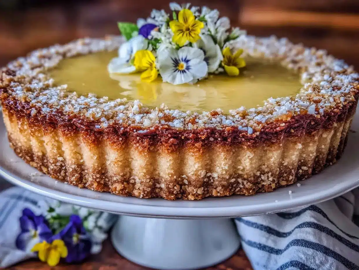 lemon curd shortbread tart preparation steps