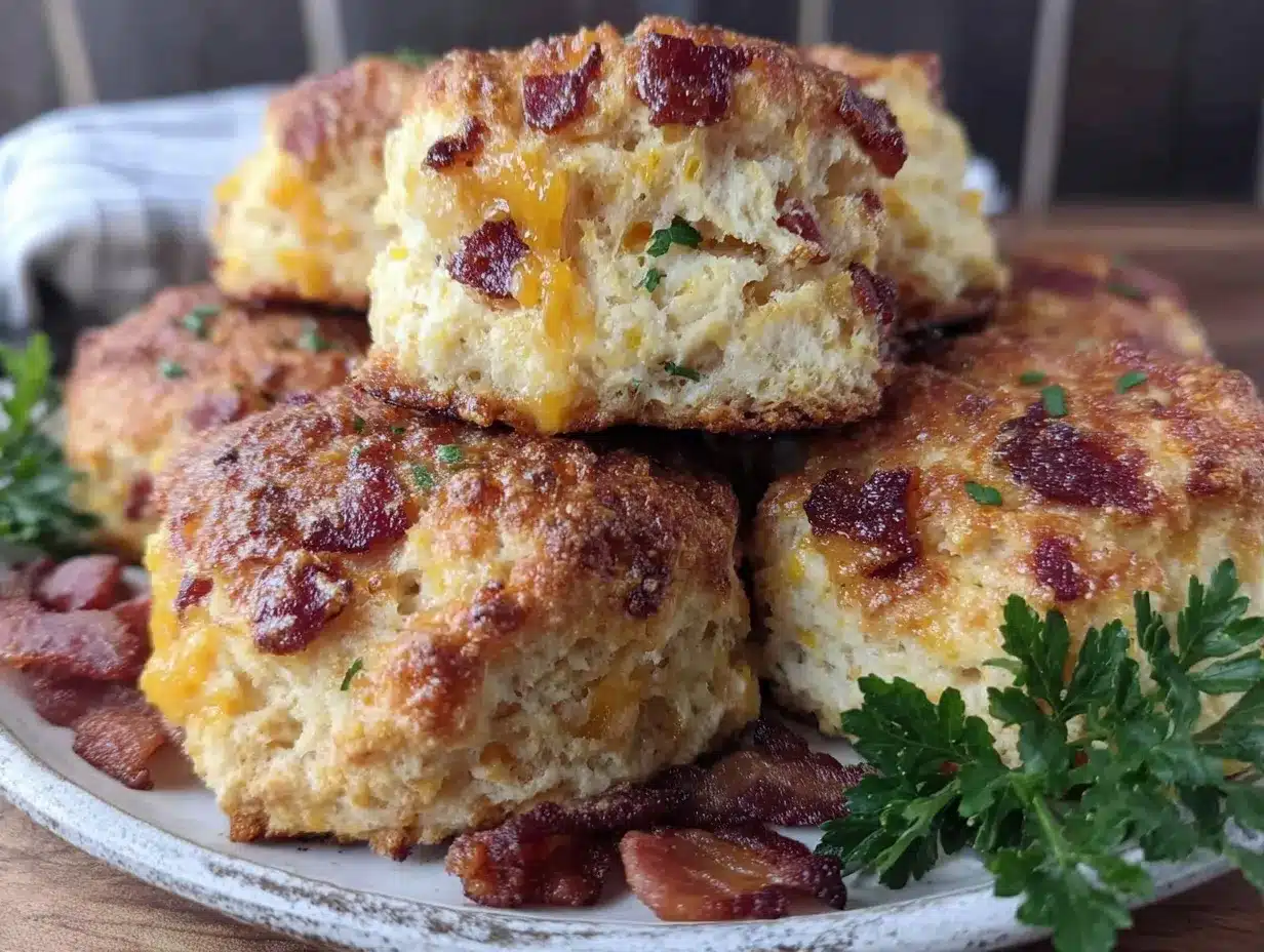 Loaded Bacon Cheddar Ranch Biscuits preparation steps