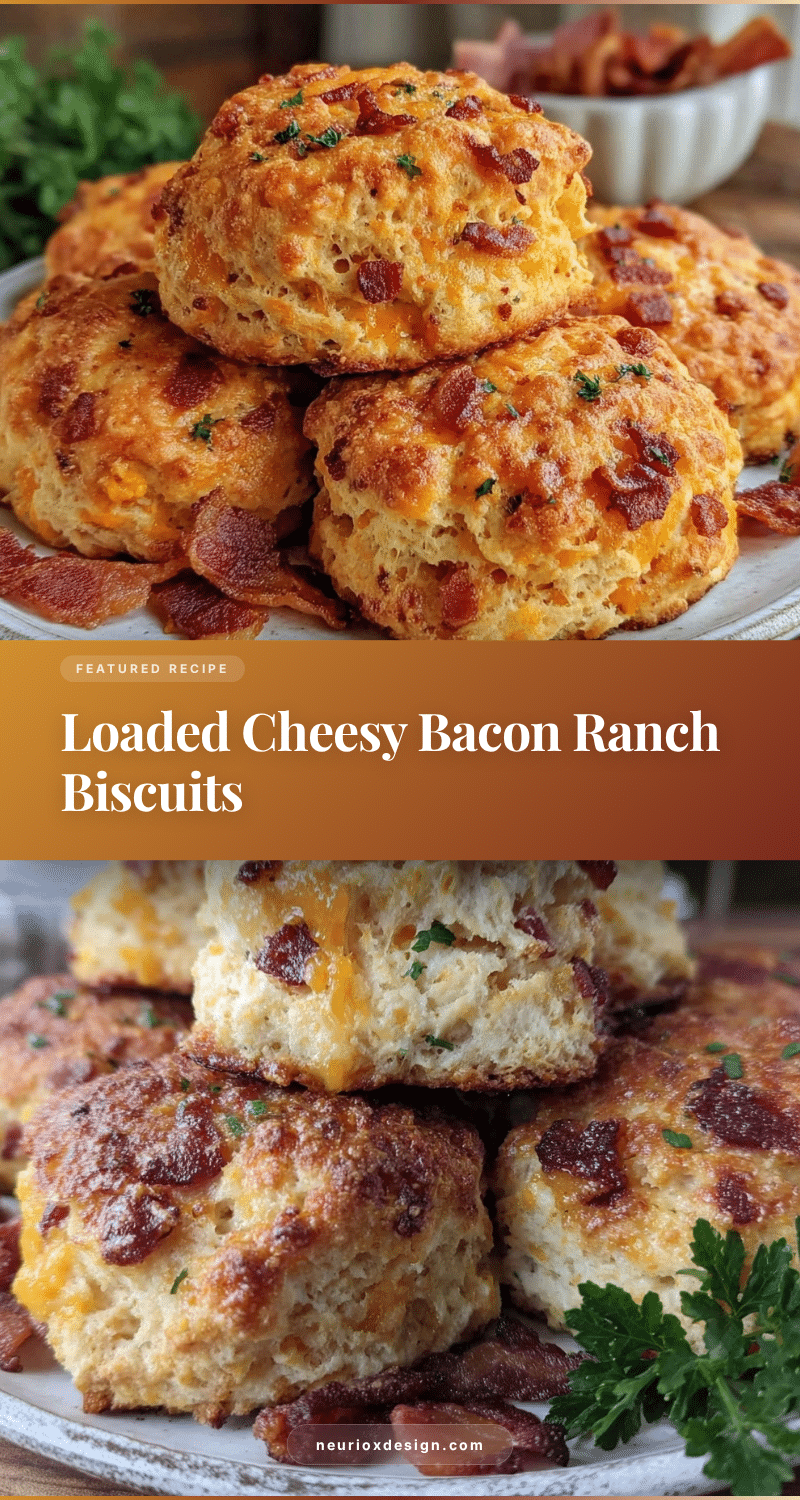 Loaded Bacon Cheddar Ranch Biscuits recipe