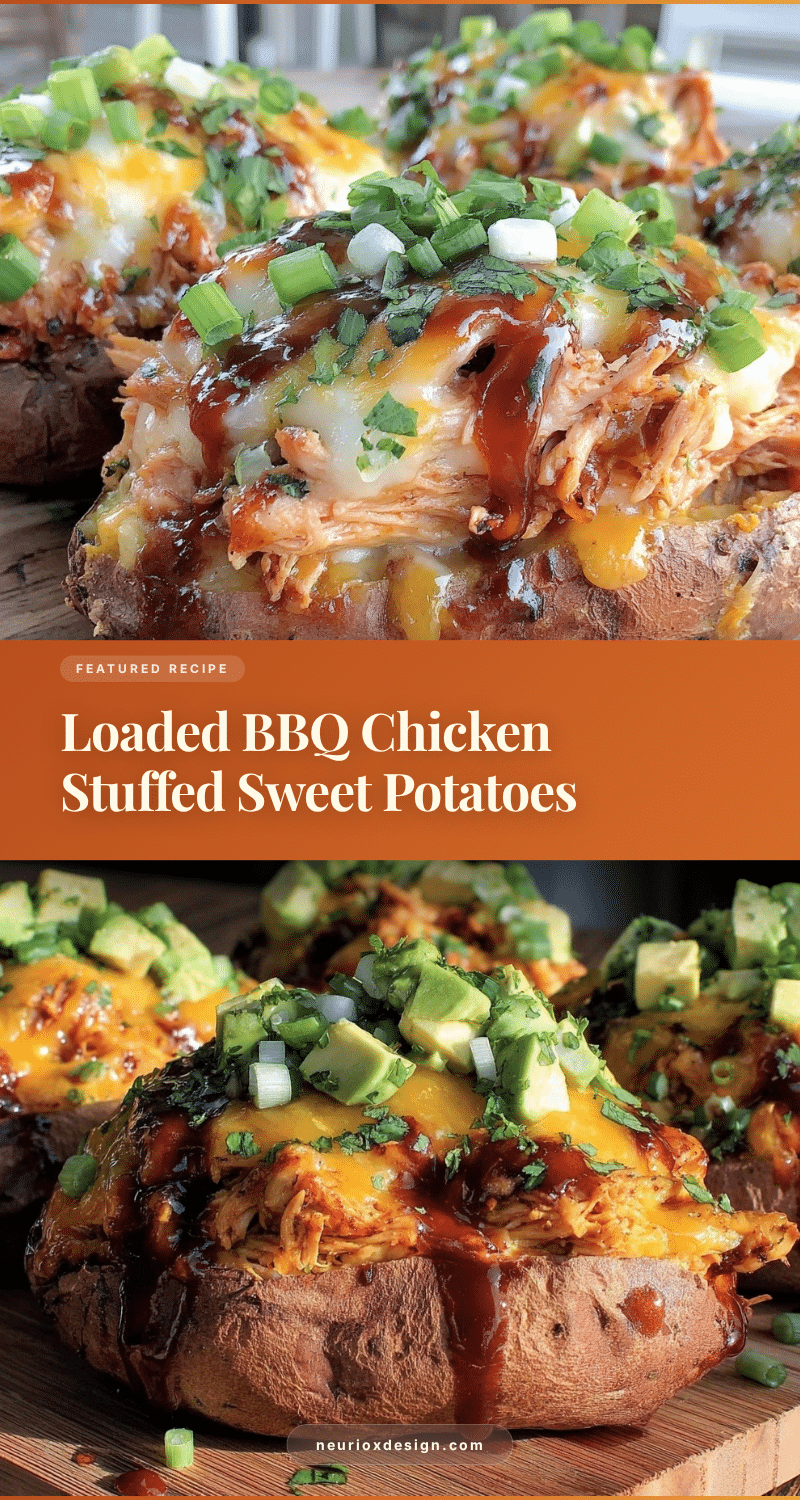 loaded BBQ chicken stuffed sweet potatoes recipe