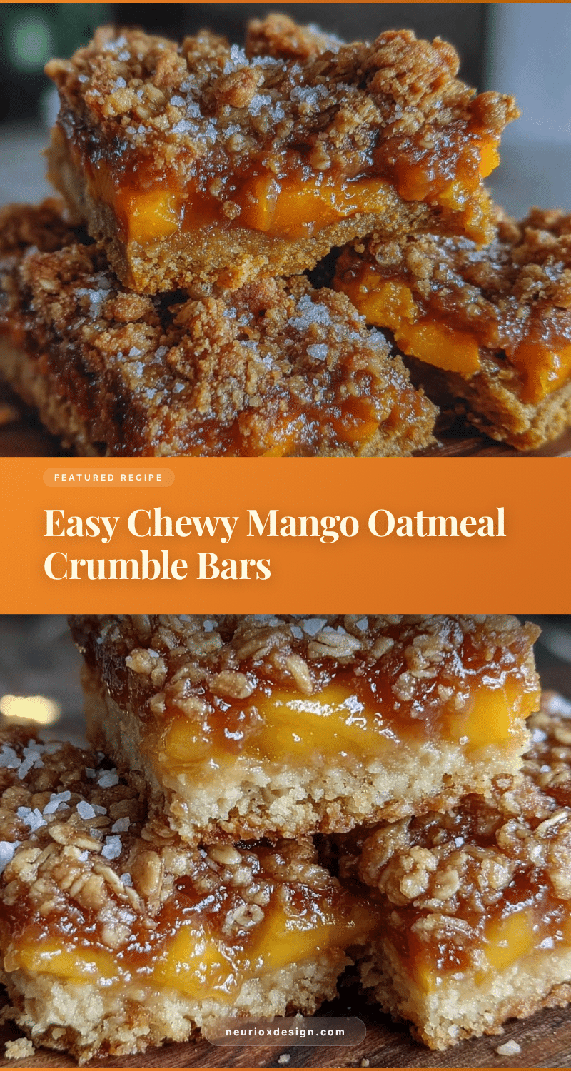 mango oatmeal crumble bars recipe