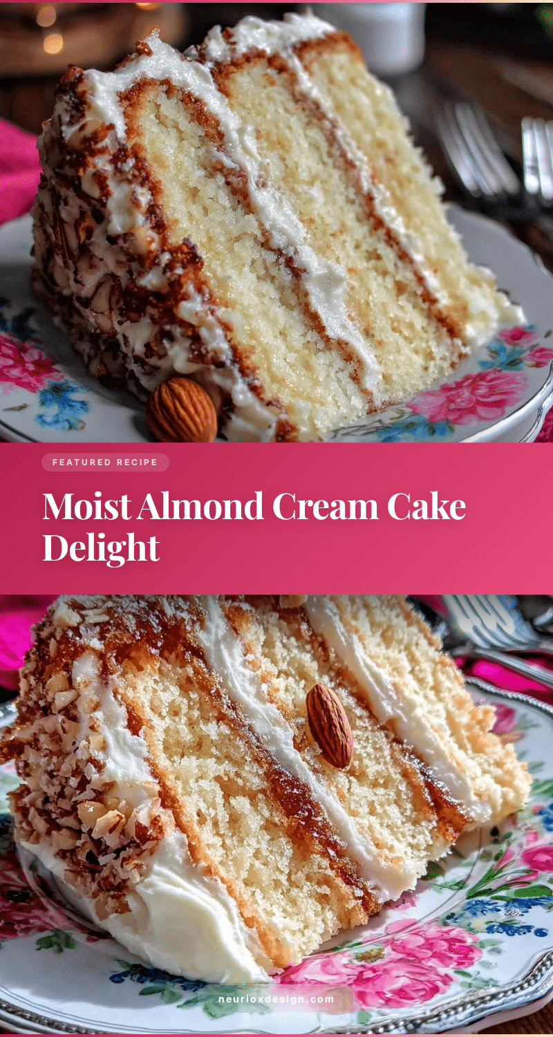 moist almond cream cake delight recipe