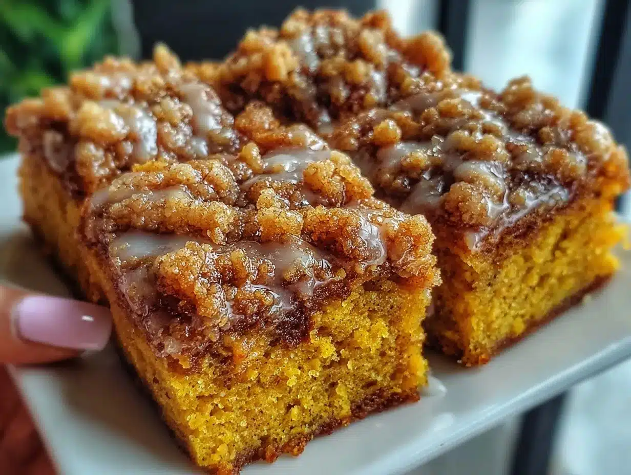 moist pumpkin coffee cake preparation steps