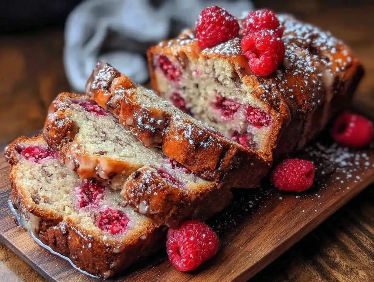 moist raspberry bread preparation steps