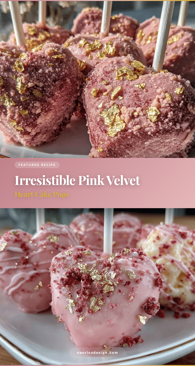 pink velvet heart-shaped cake pops recipe