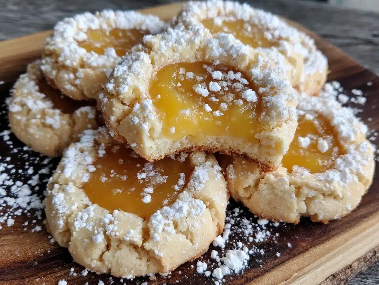 tangy lemon curd cookies - featured image