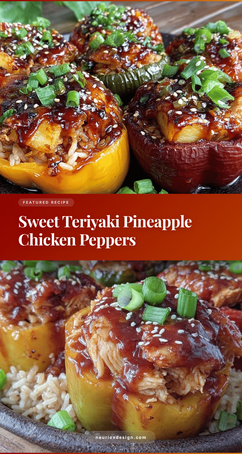 teriyaki pineapple chicken rice stuffed peppers recipe