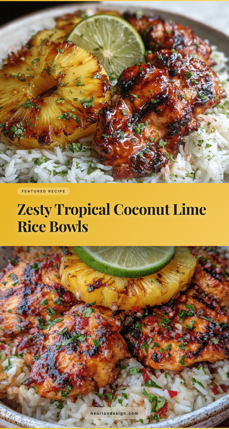 tropical coconut lime rice bowls recipe