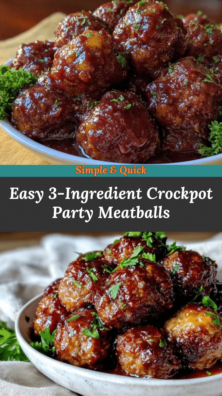 3-ingredient crockpot meatballs recipe