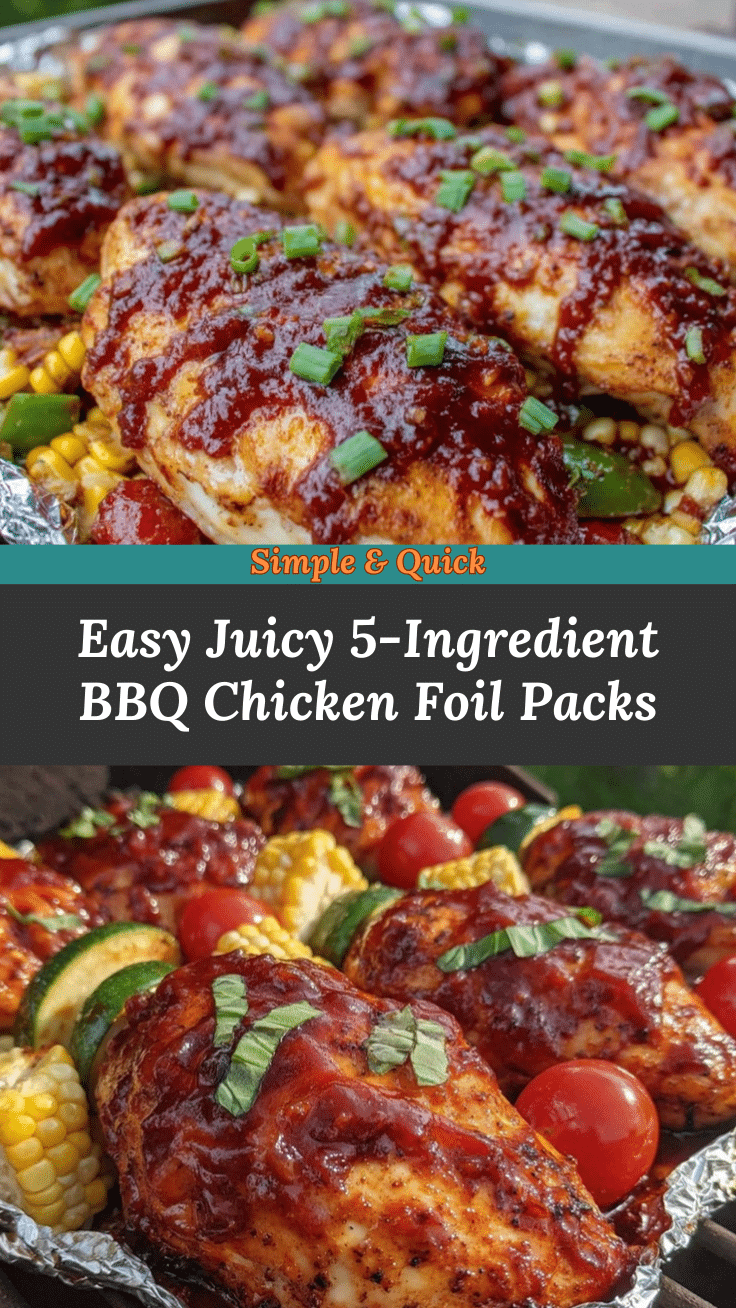 5-ingredient BBQ chicken foil packs recipe