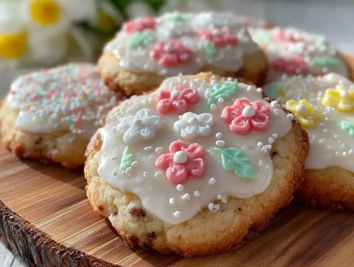 beginner spring flower cookies preparation steps