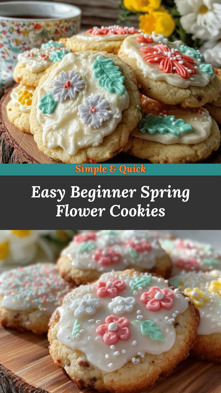 beginner spring flower cookies recipe