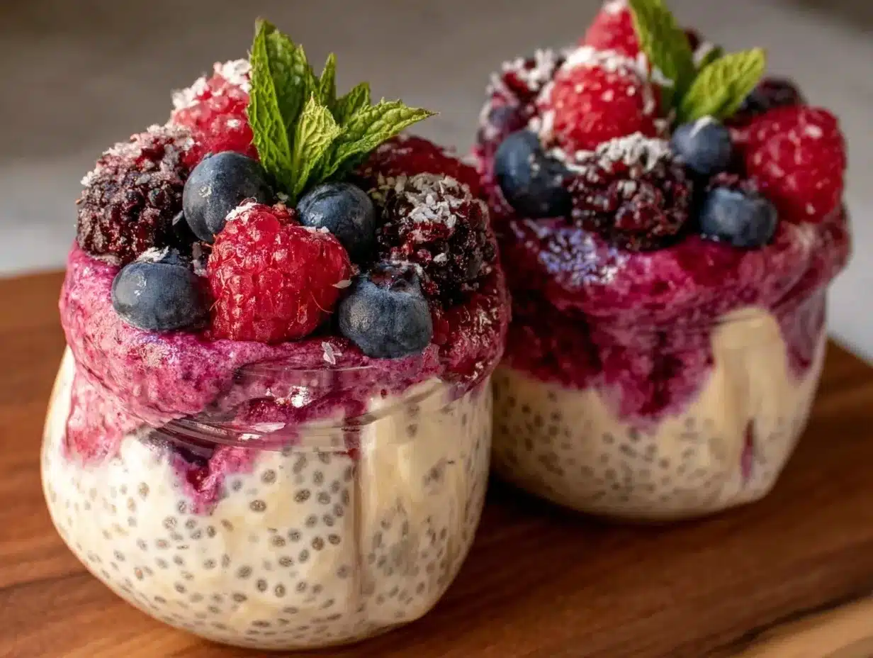 berry chia pudding parfaits preparation steps