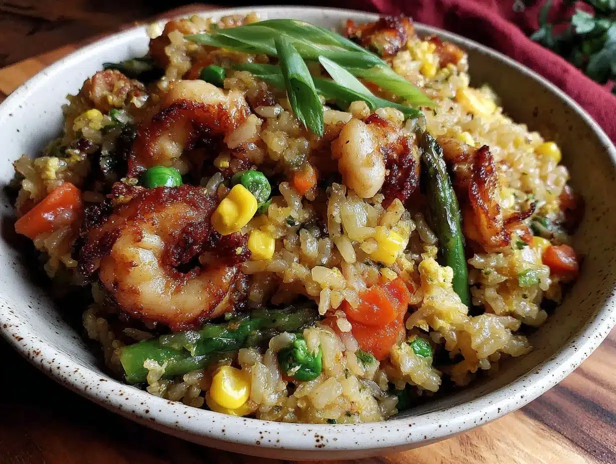 chicken fried rice with frozen veggies preparation steps
