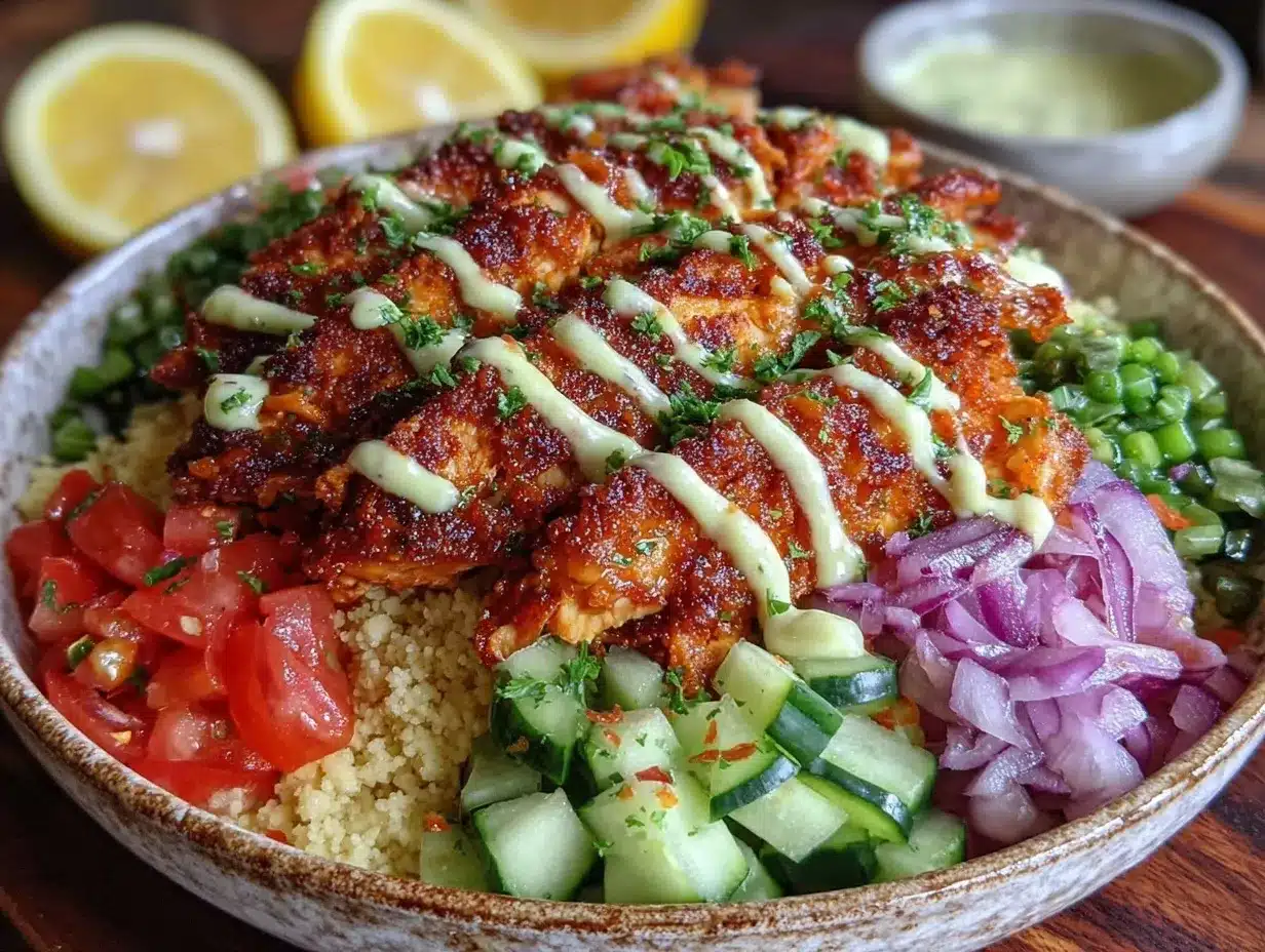 chicken shawarma bowl preparation steps