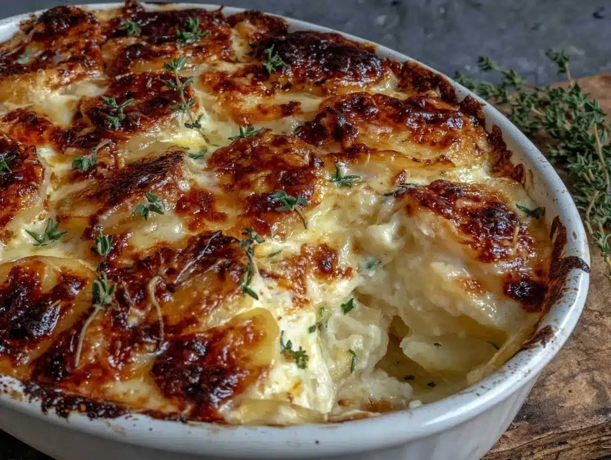 creamy dump-and-go crockpot scalloped potatoes preparation steps