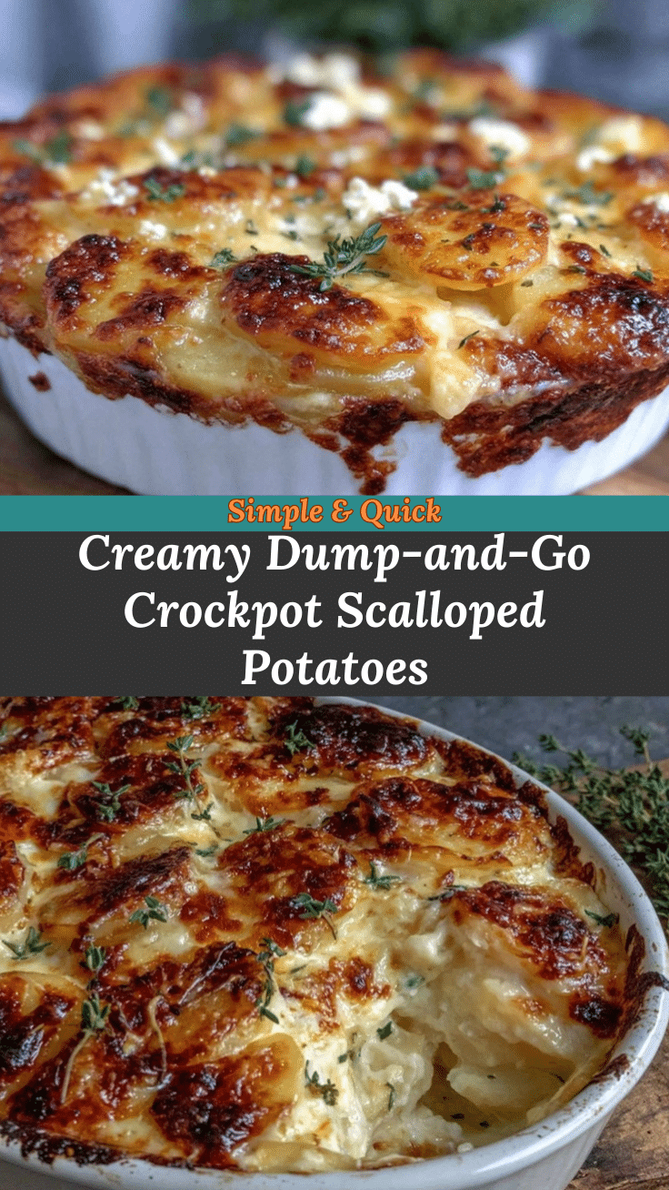 creamy dump-and-go crockpot scalloped potatoes recipe