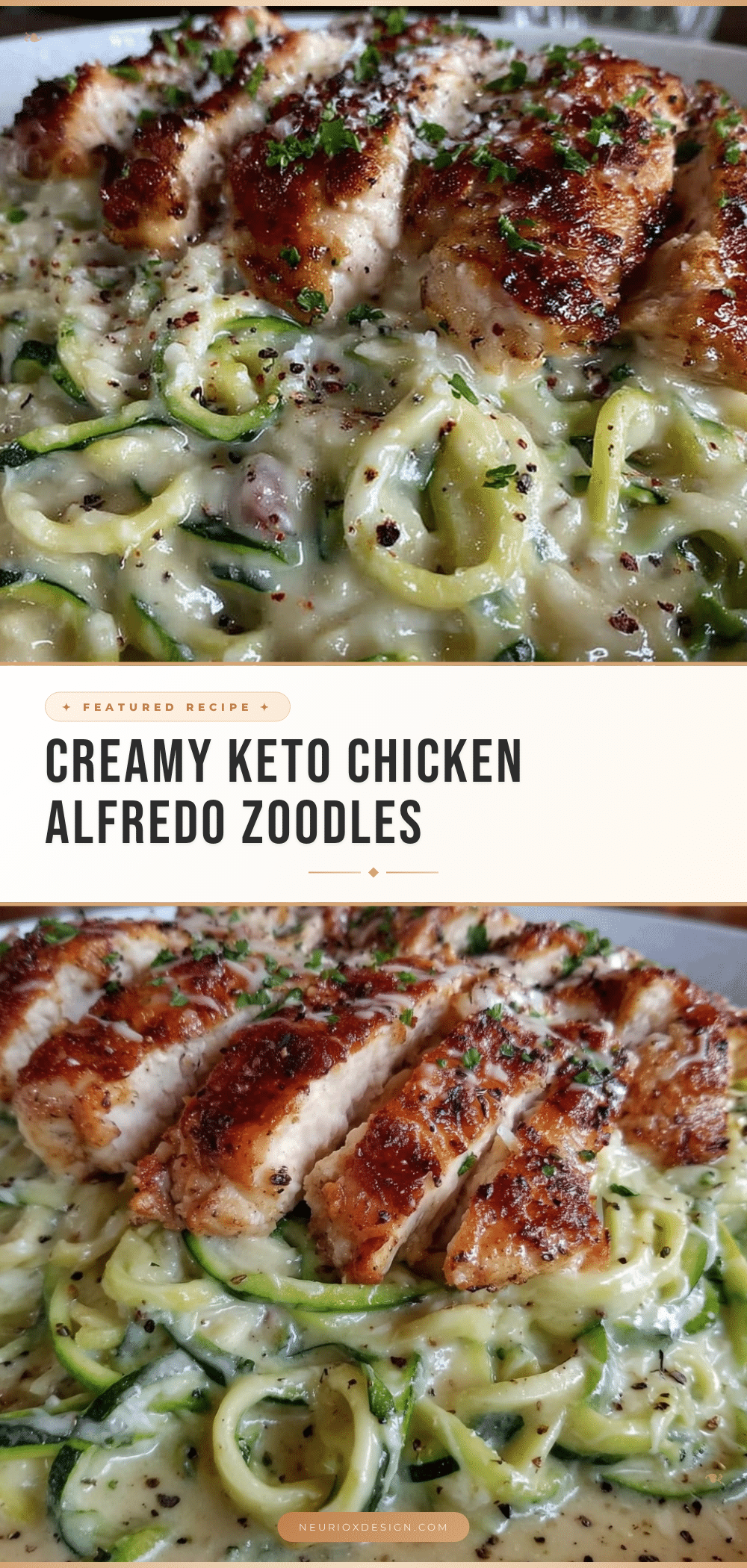 creamy keto chicken alfredo zucchini noodles recipe